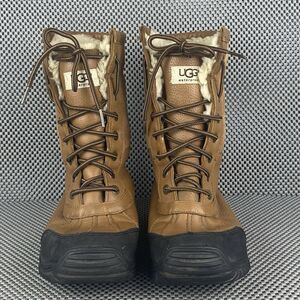 UGG Adirondack III Boots Womens 8 Brown Leather Winter Waterproof Lace Up